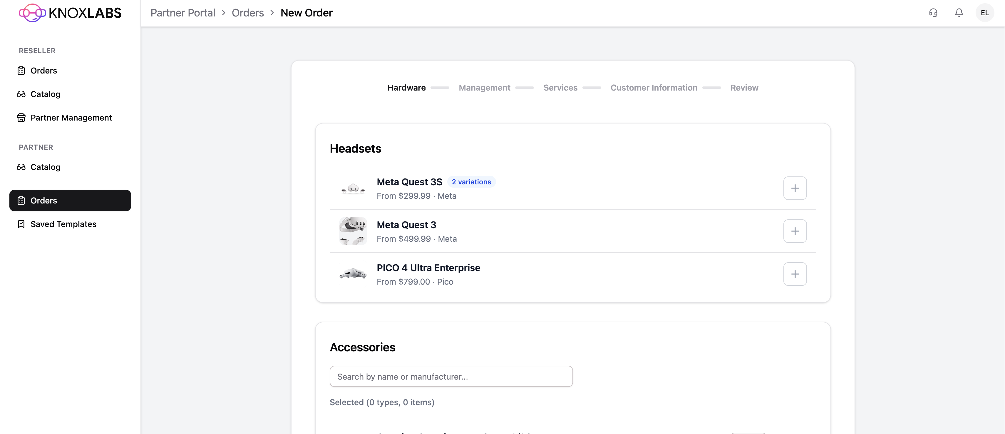 Knoxlabs VR Partner Portal